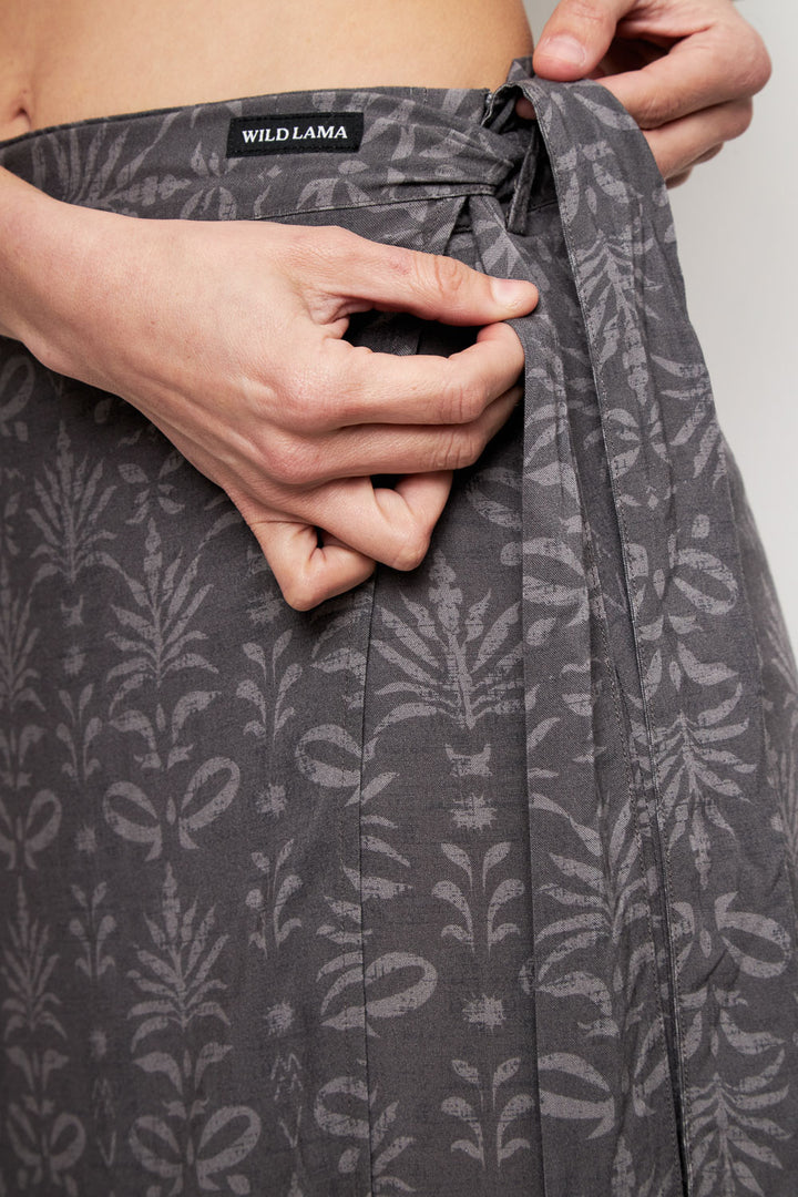 Falda Vina Print Gris Mujer ECOVERO™