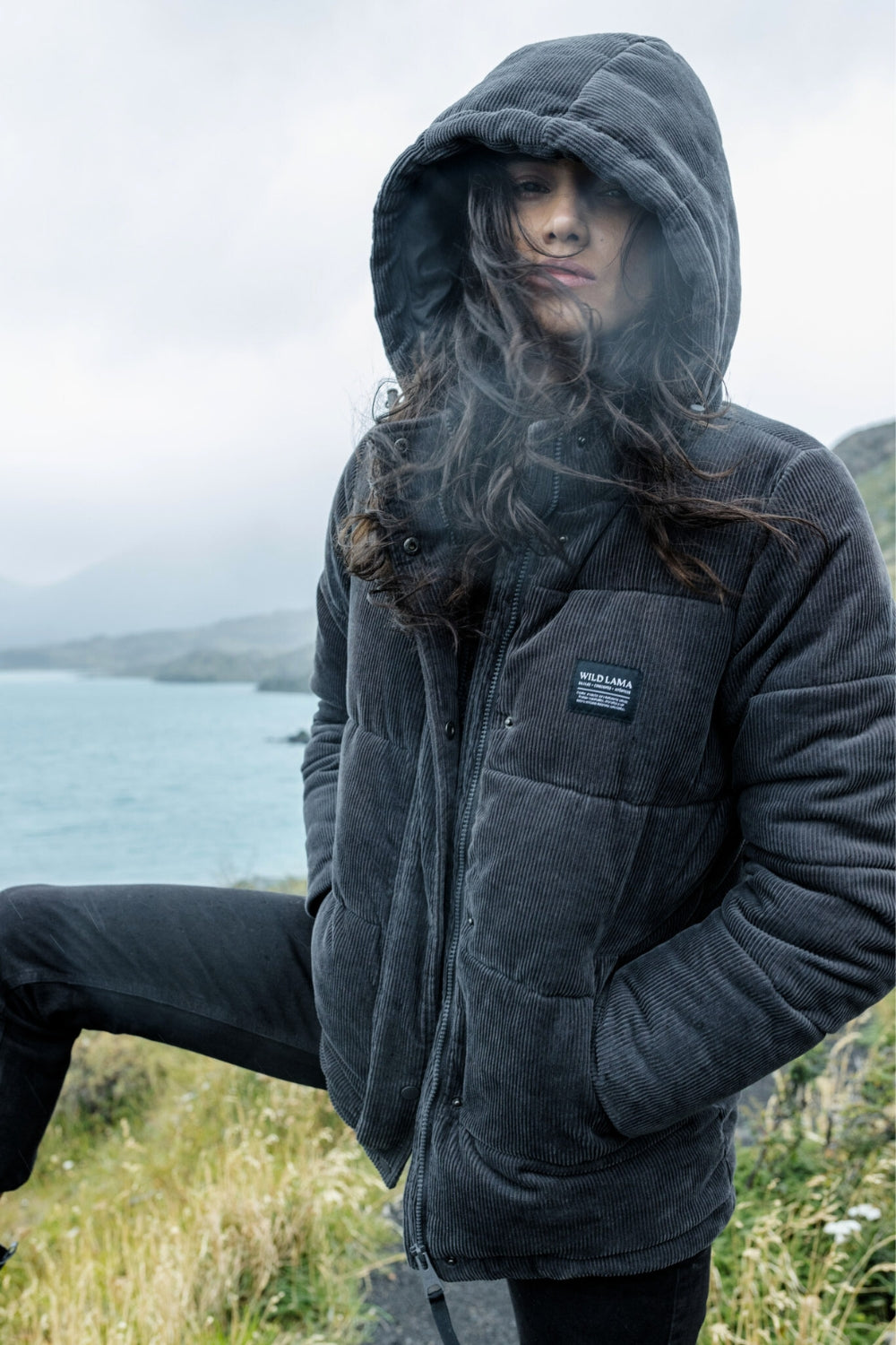 Parka Super Chic Organica Gris Oscuro Mujer