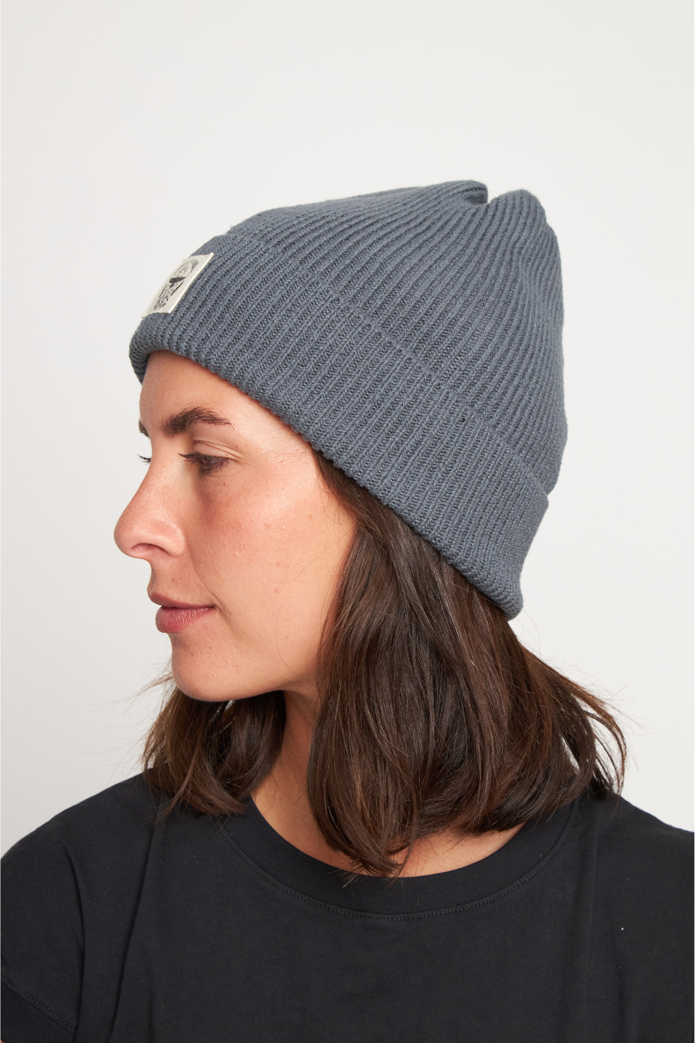 Gorro Greg Fibras Naturales Gris Azulado