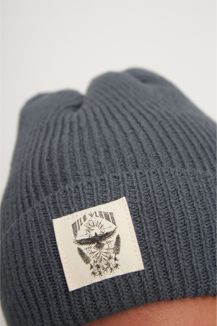 Gorro Greg Fibras Naturales Gris Azulado