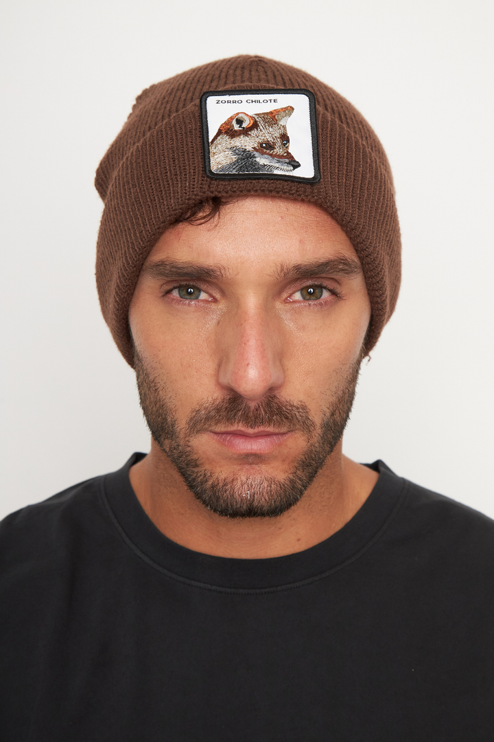 Gorro Huilo Reciclado Café