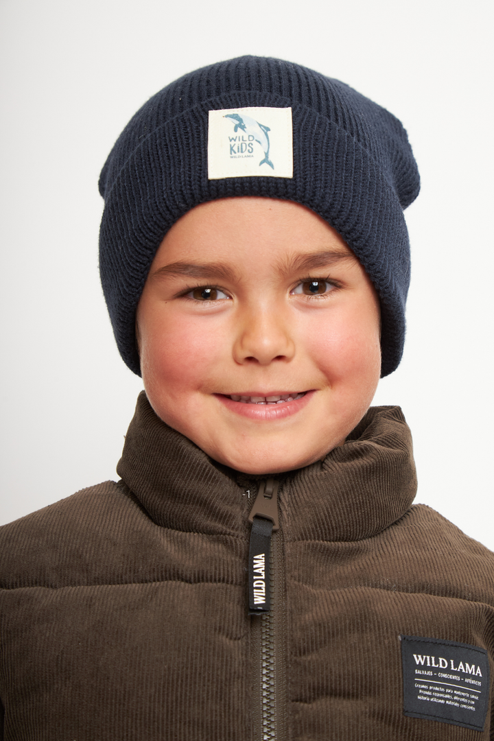 Gorro Neve Con Causa Reciclado Navy Kids