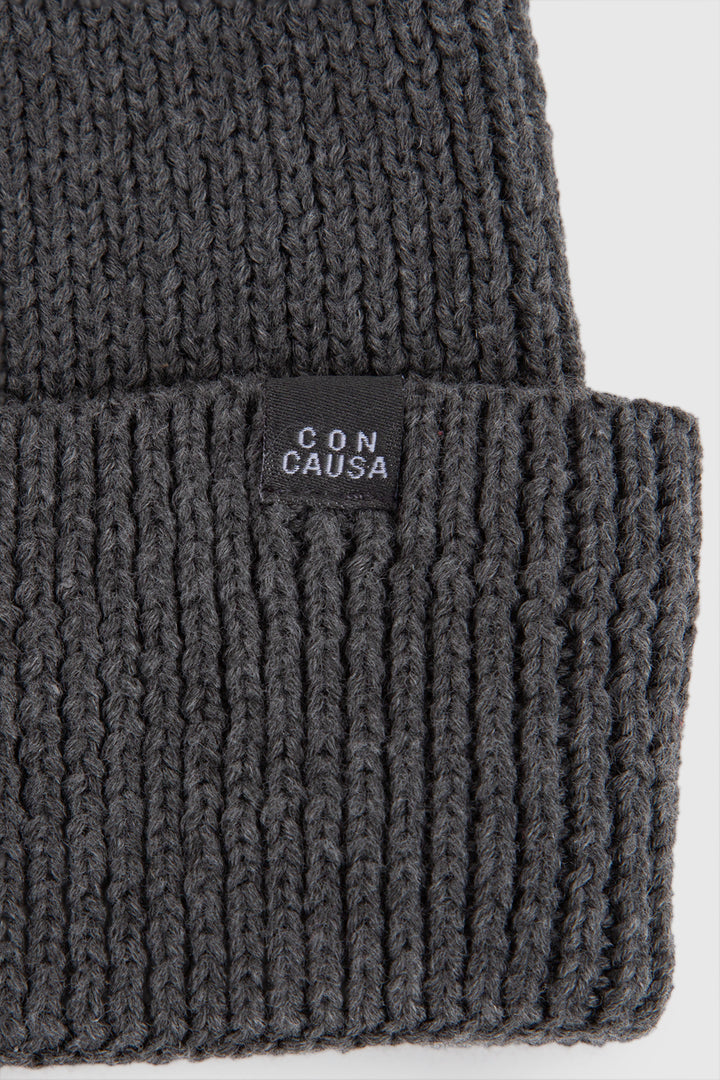 Gorro Neve Con Causa Reciclado Gris Oscuro Kids