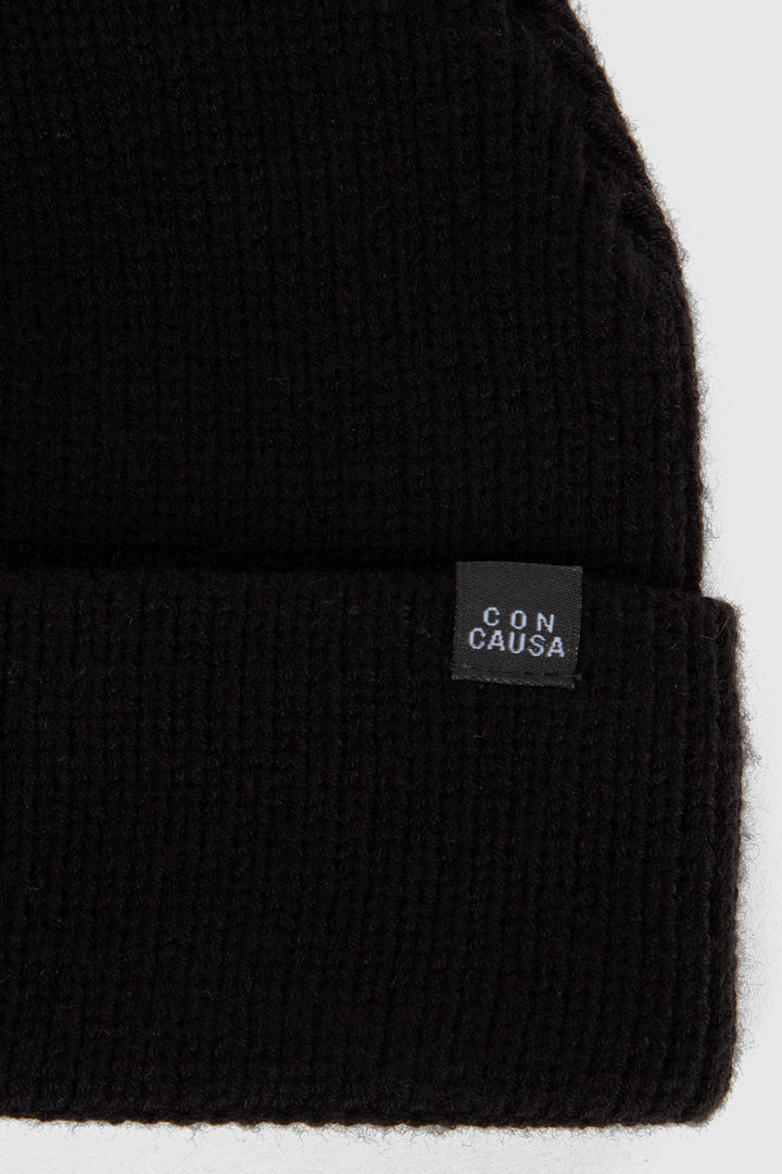Gorro Neve Con Causa Reciclado Negro Kids