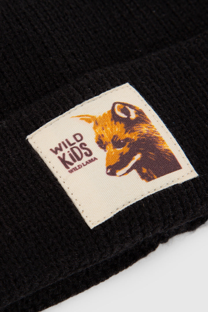 Gorro Neve Con Causa Reciclado Negro Kids
