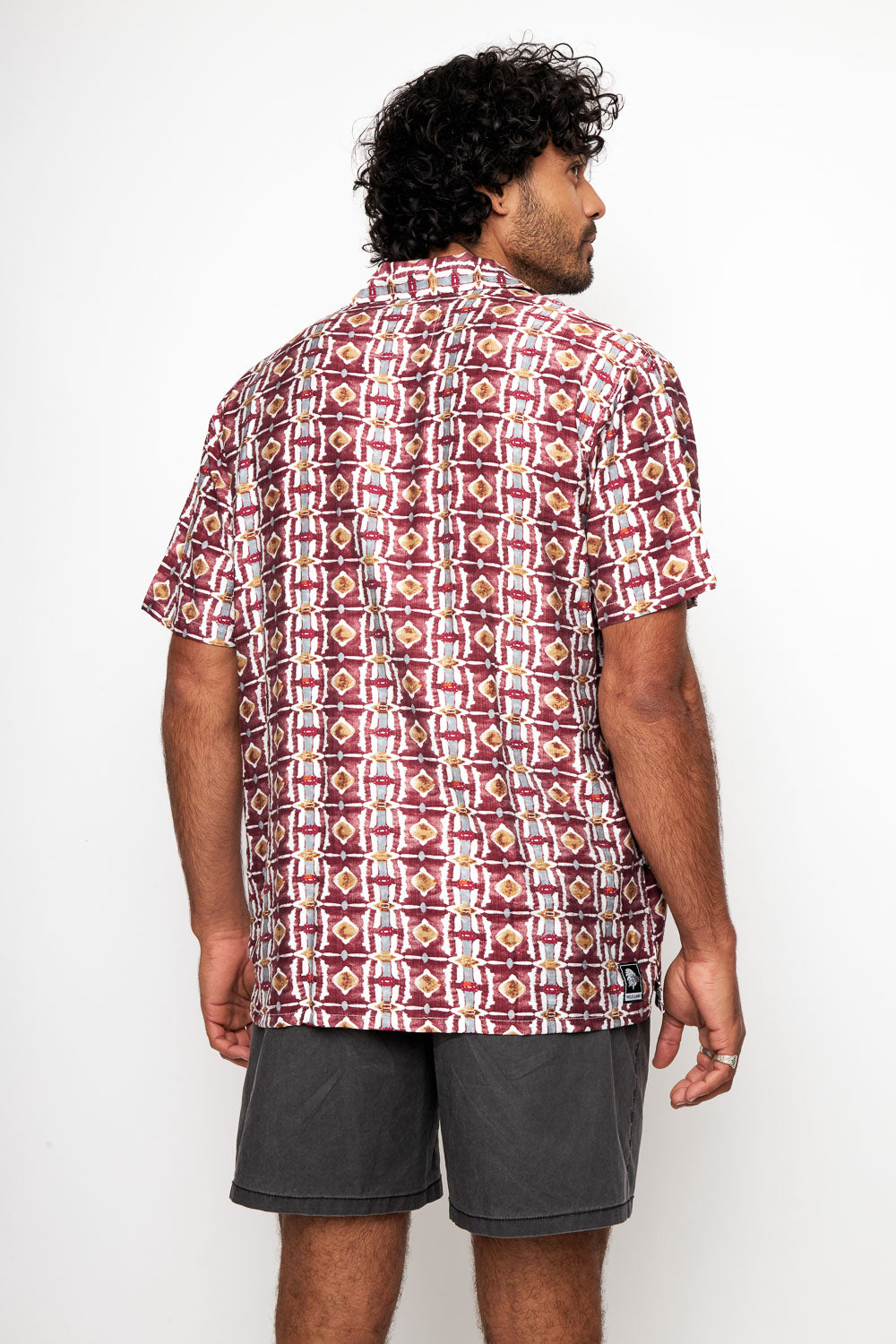 Guayabera Ecuador Burdeo Hombre