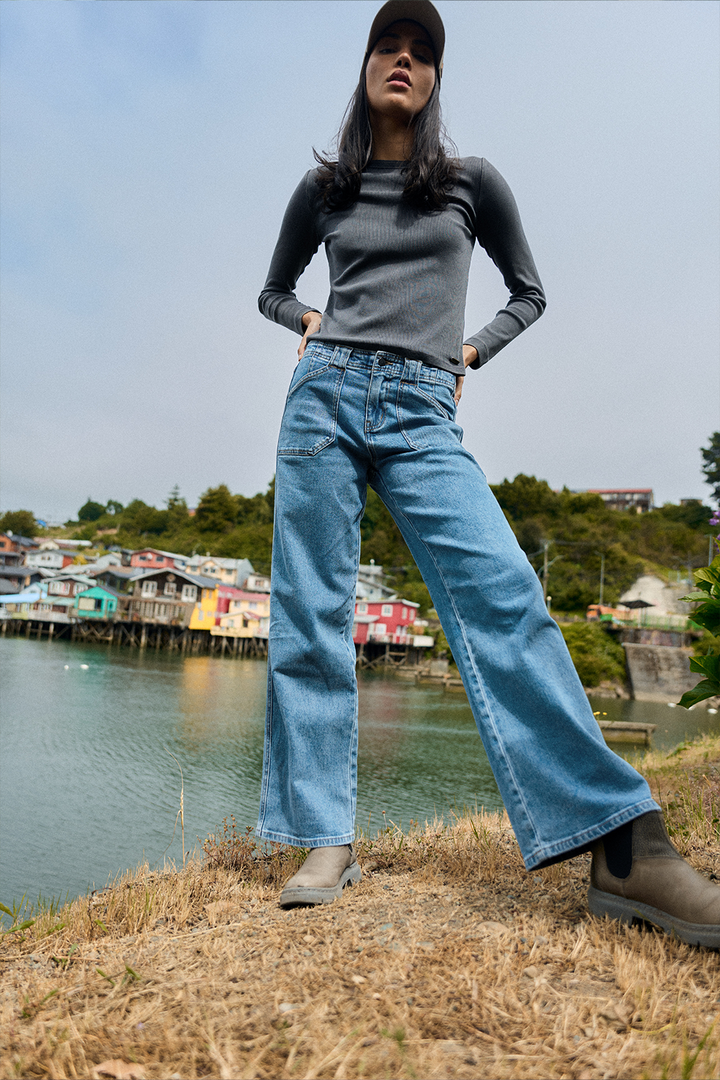 Jeans Aira Orgánico Denim Azul Mujer