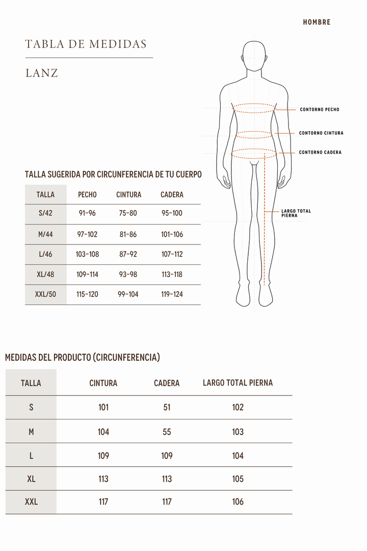 Pantalón Lanz Orgánico Negro Hombre