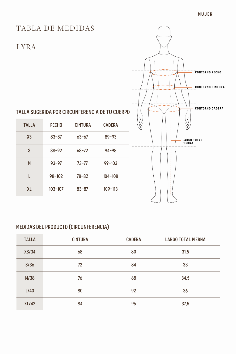 Short Lyra Orgánico Beige Mujer