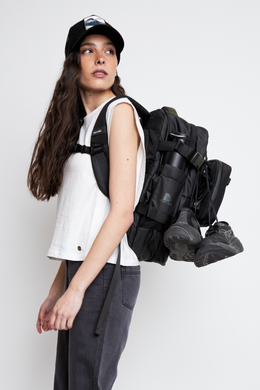 Mochila Travel Baku M Reciclada Negra 26 Lts.