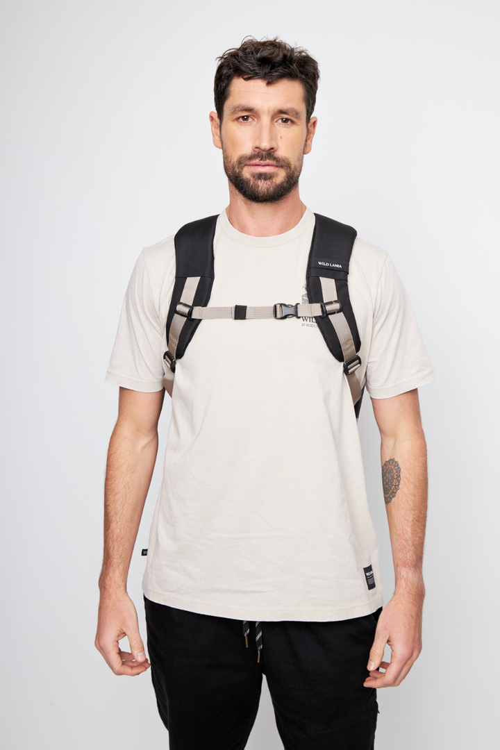 Mochila Travel Nala L Reciclada Gris Azulado 35 Lts.