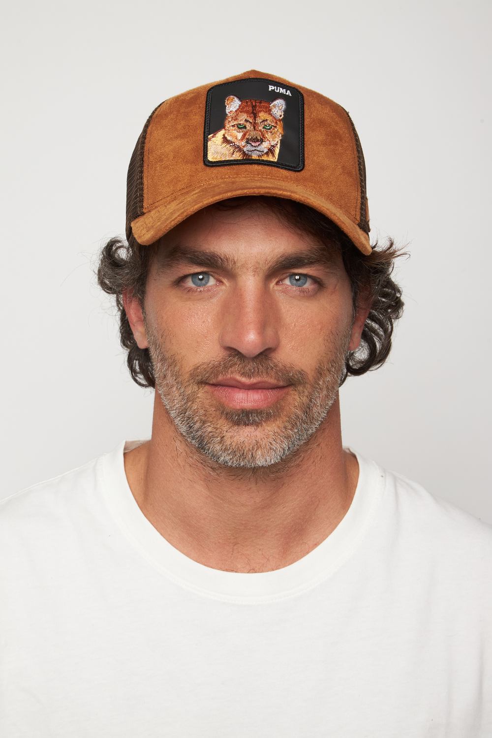 Jockey Puma Con Causa Gamuza Café Parche Negro