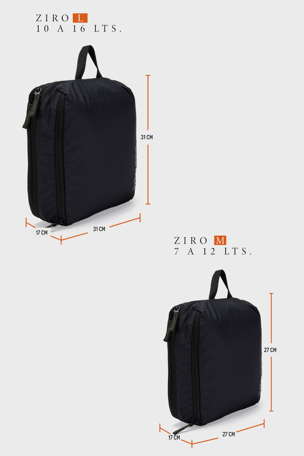 Bolsa Expandible Travel Ziro Reciclada Negra