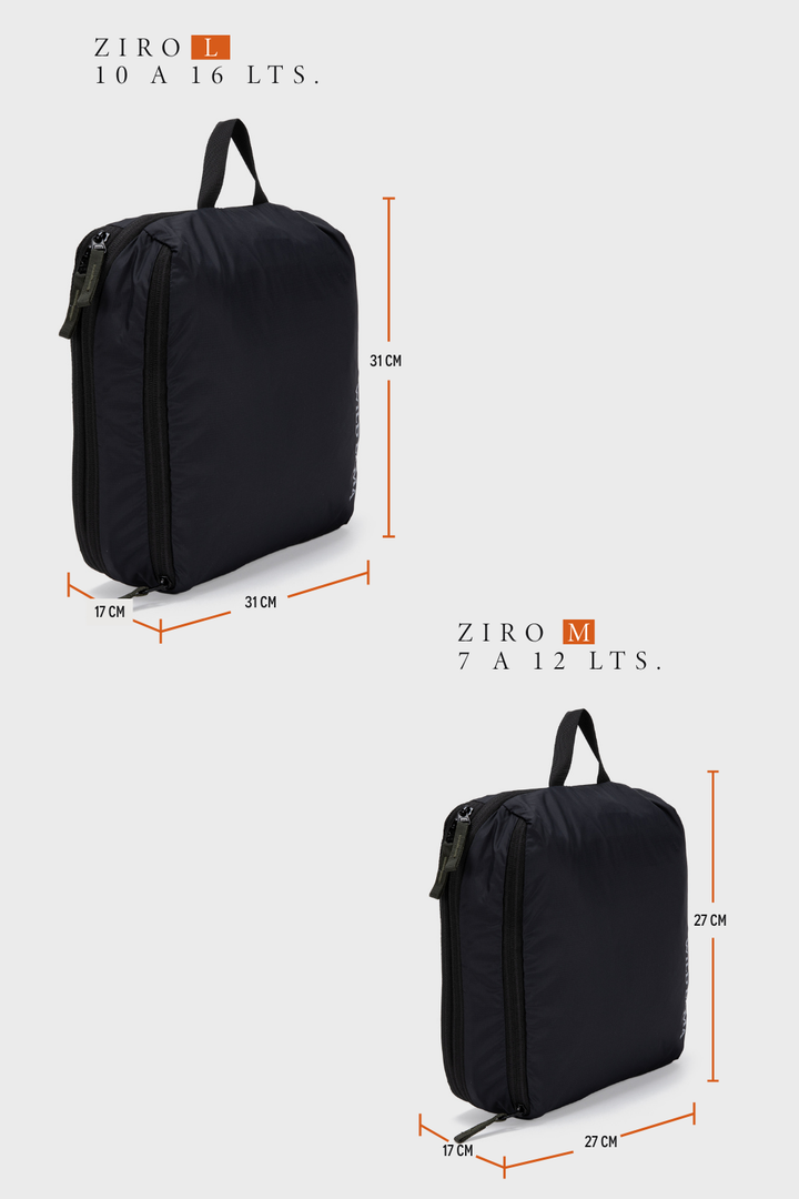 Bolsa Expandible Travel Ziro Reciclada Negra