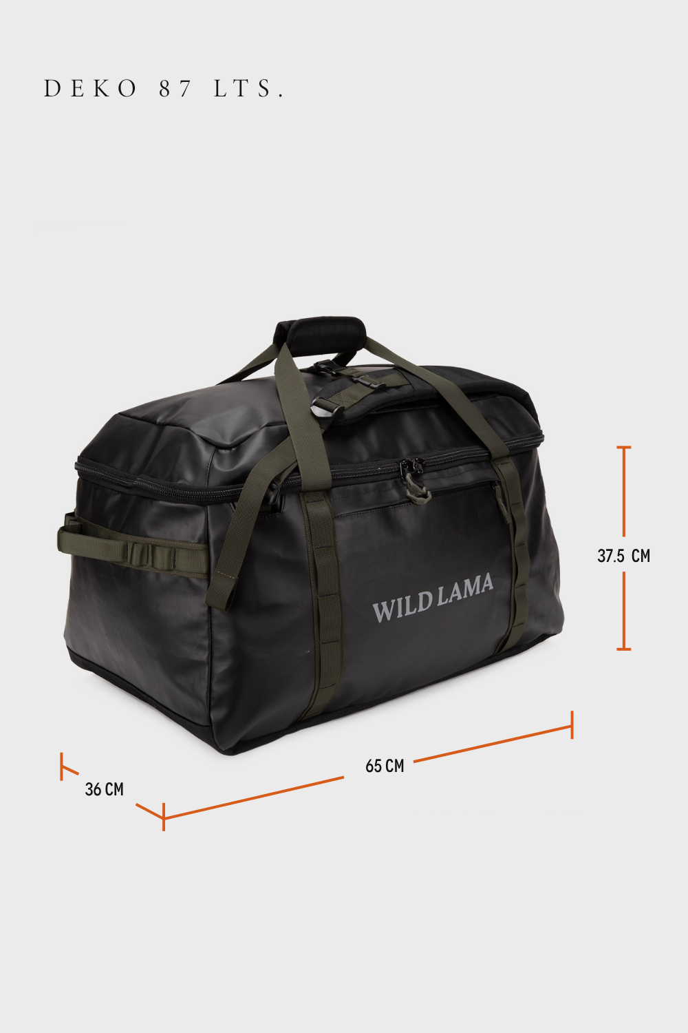 Bolso Duffle Travel Deko Negro 87 Lts.