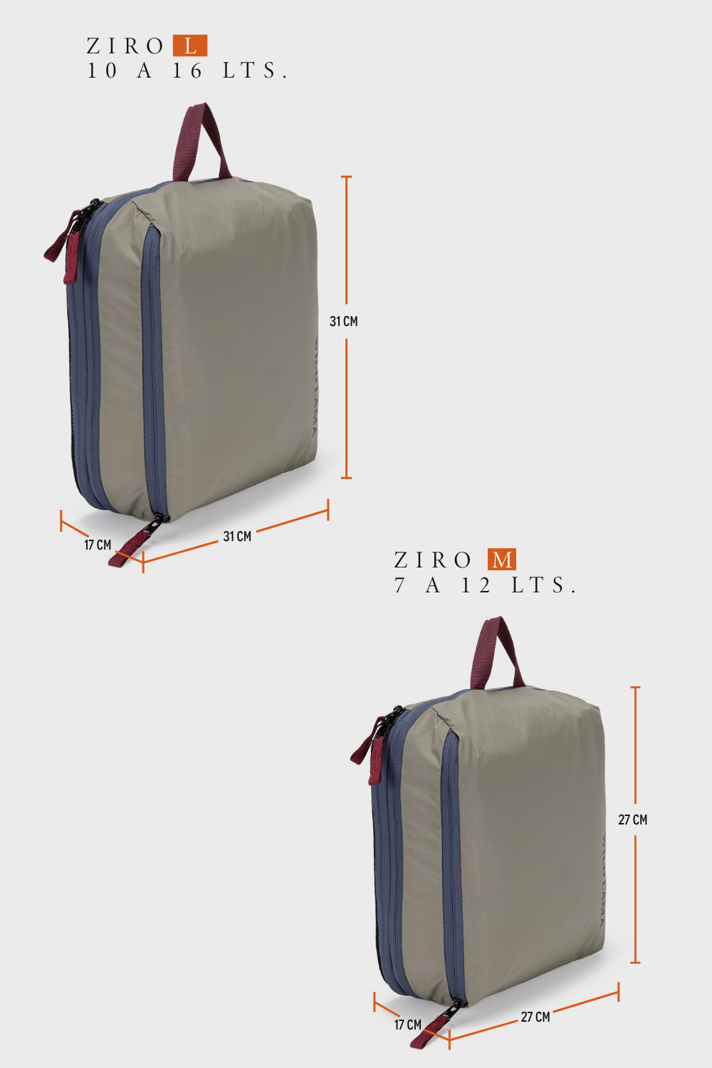 Bolsa Expandible Travel Ziro Reciclada Beige