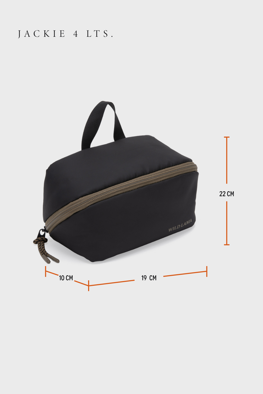 Neceser Travel Jackie Reciclado Negro 4 Lts.