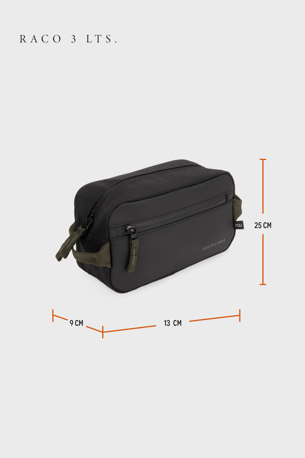 Neceser Travel Raco Reciclado Negro 3 Lts.