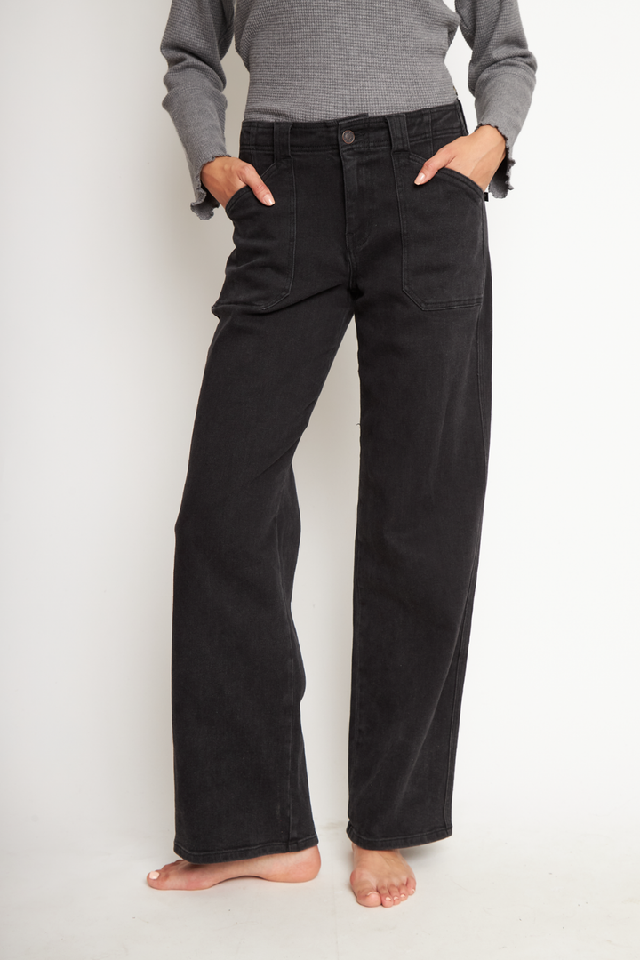 Jeans Aira Orgánico Denim Negro Mujer