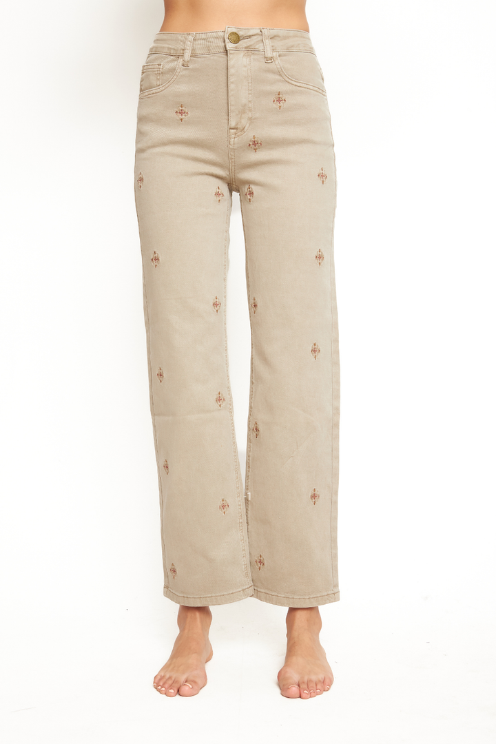 Pantalón Amaru Orgánico Beige Mujer