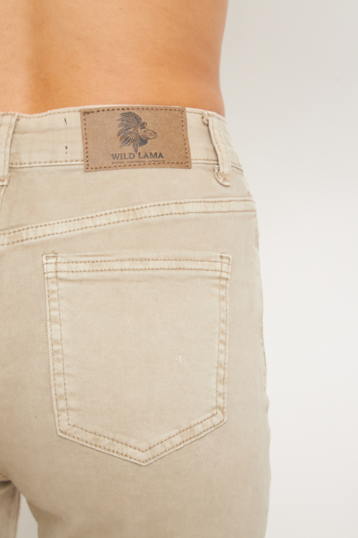 Pantalón Amaru Orgánico Beige Mujer