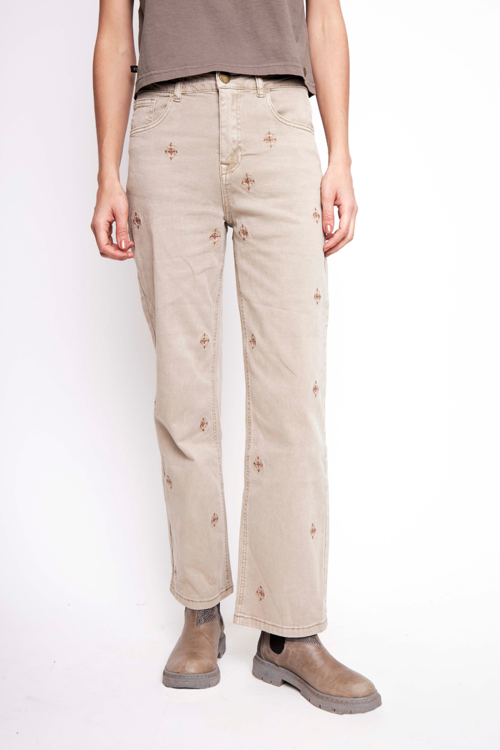 Pantalón Amaru Orgánico Beige Mujer