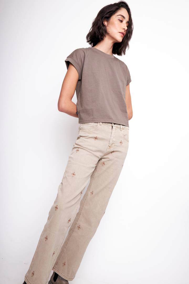 Pantalón Amaru Orgánico Beige Mujer