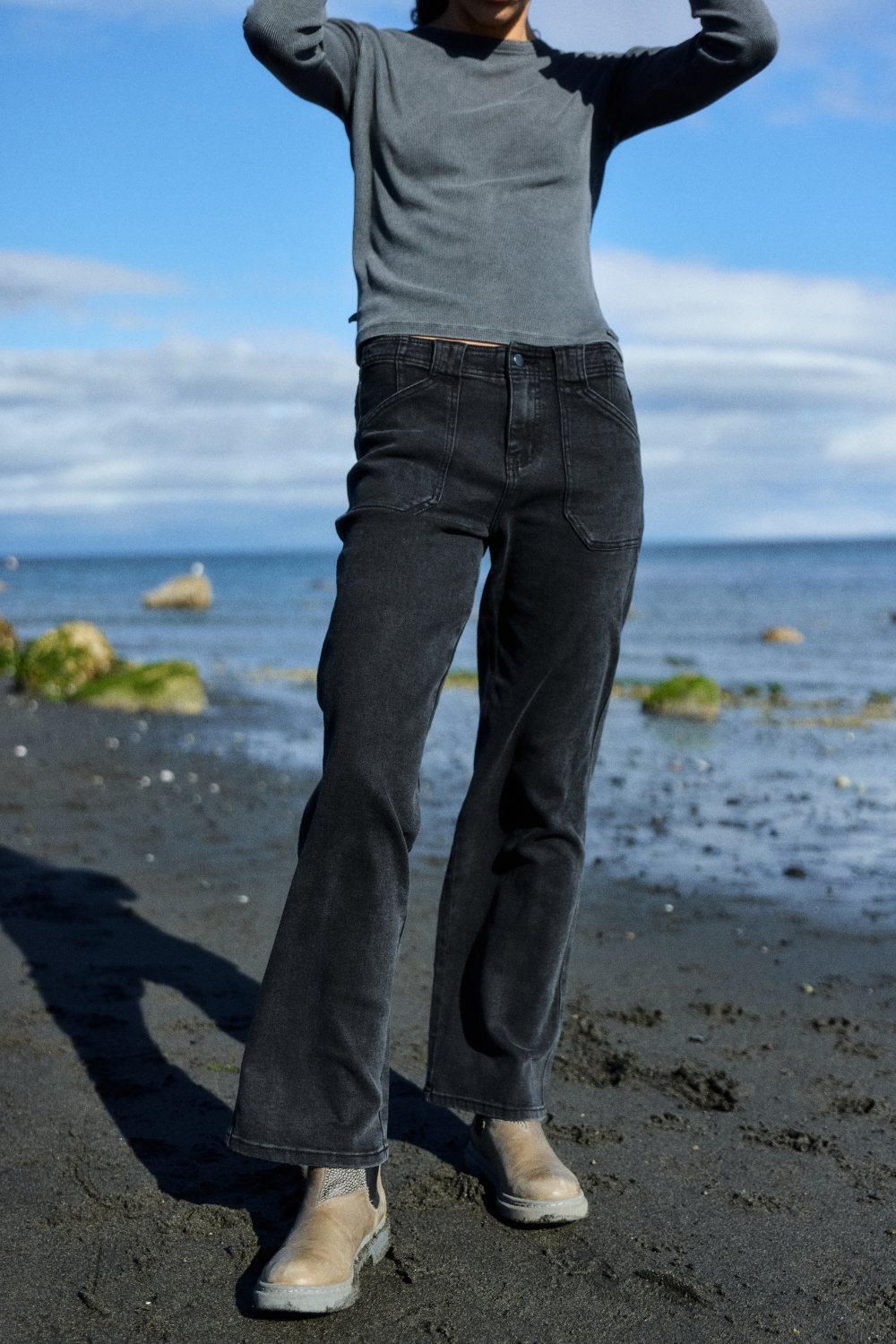 Jeans Aira Orgánico Denim Negro Mujer