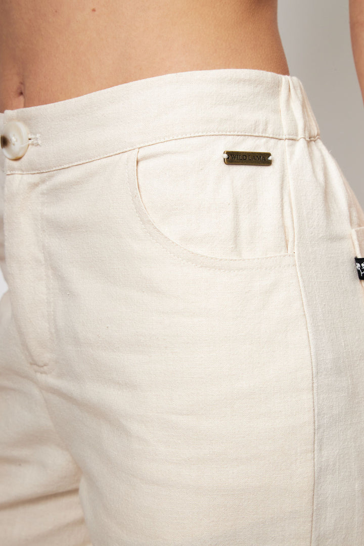 Pantalón Esme Orgánico Beige Mujer