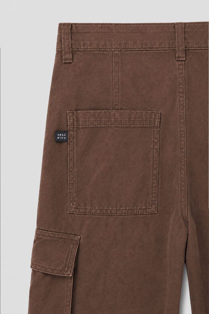Pantalón Cargo Evan Orgánico Café Hombre