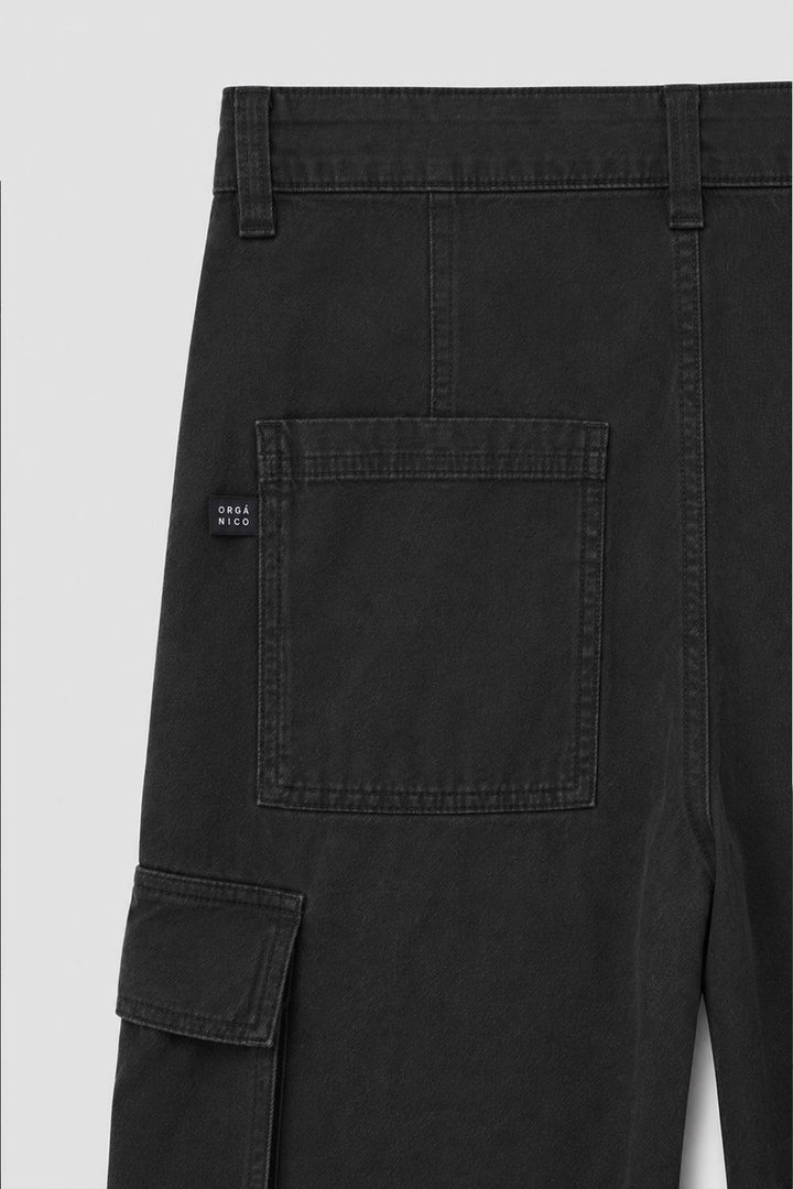 Pantalón Cargo Evan Orgánico Negro Hombre