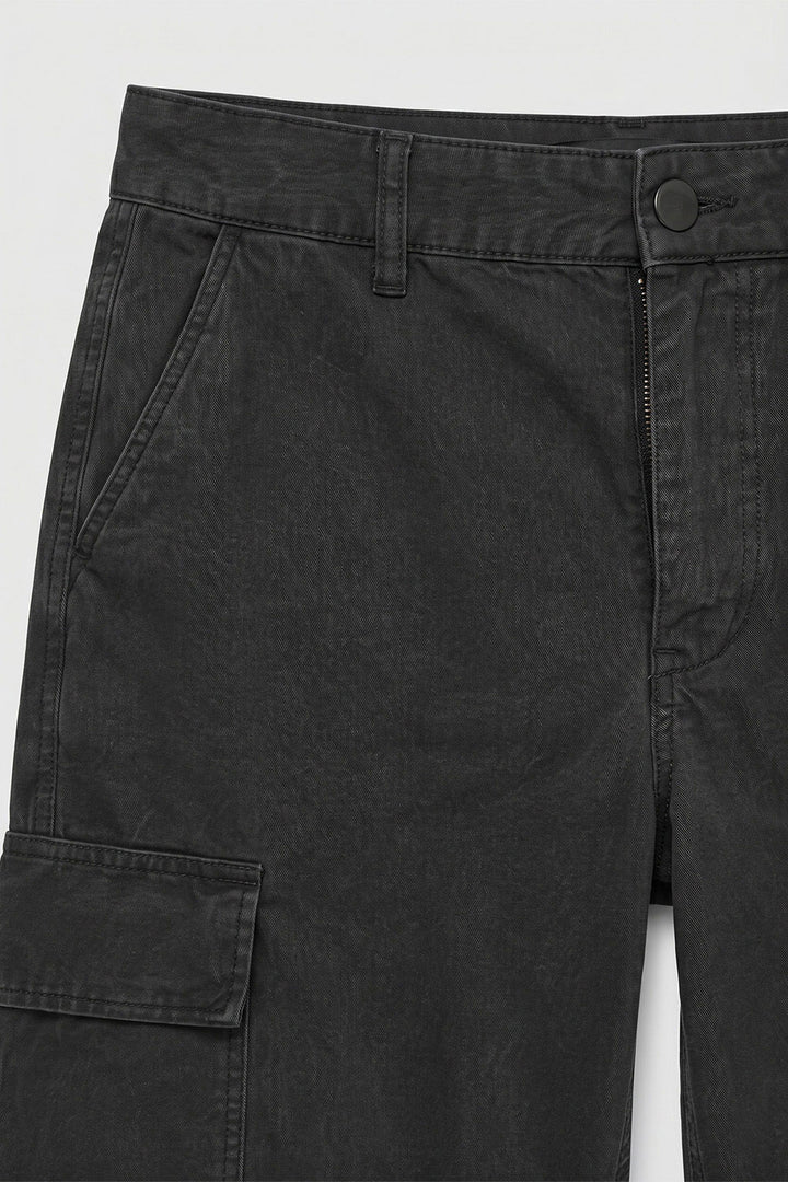 Pantalón Cargo Evan Orgánico Negro Hombre