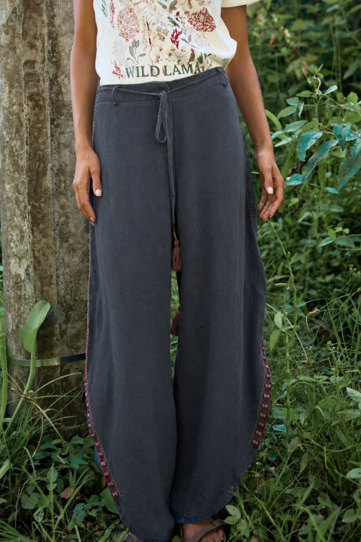 Pantalón Foz Denim Negro Mujer