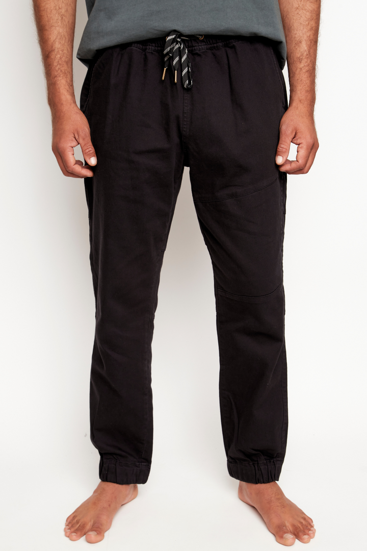 Pantalón Gres Orgánico Negro Hombre