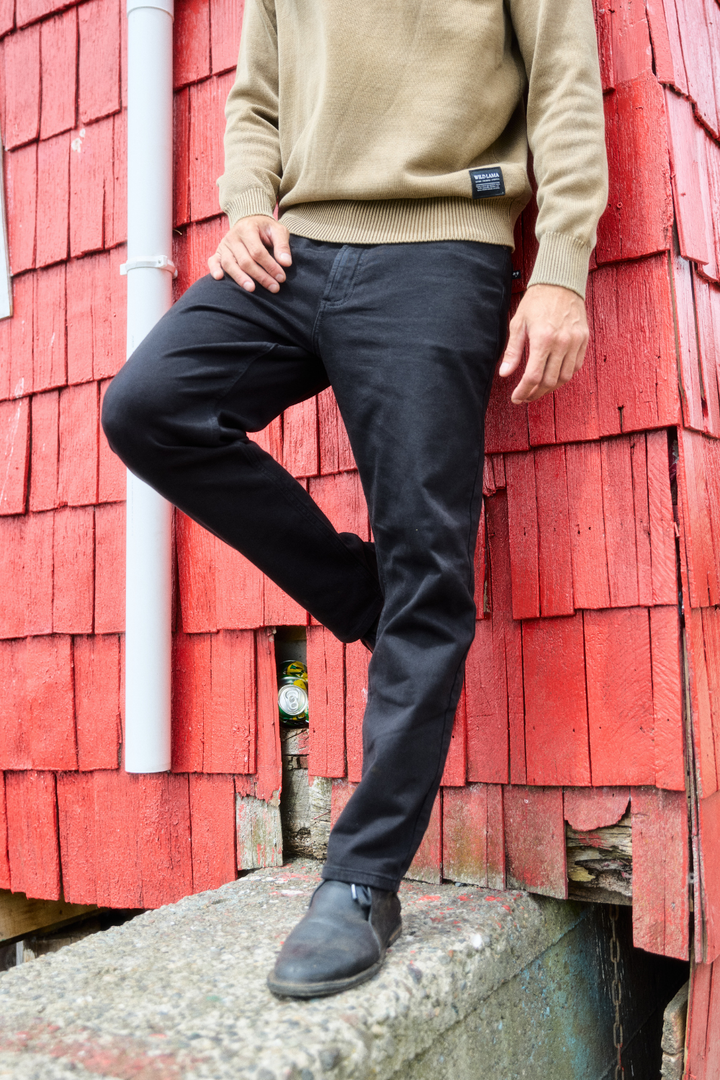 Pantalón Lanz Orgánico Negro Hombre