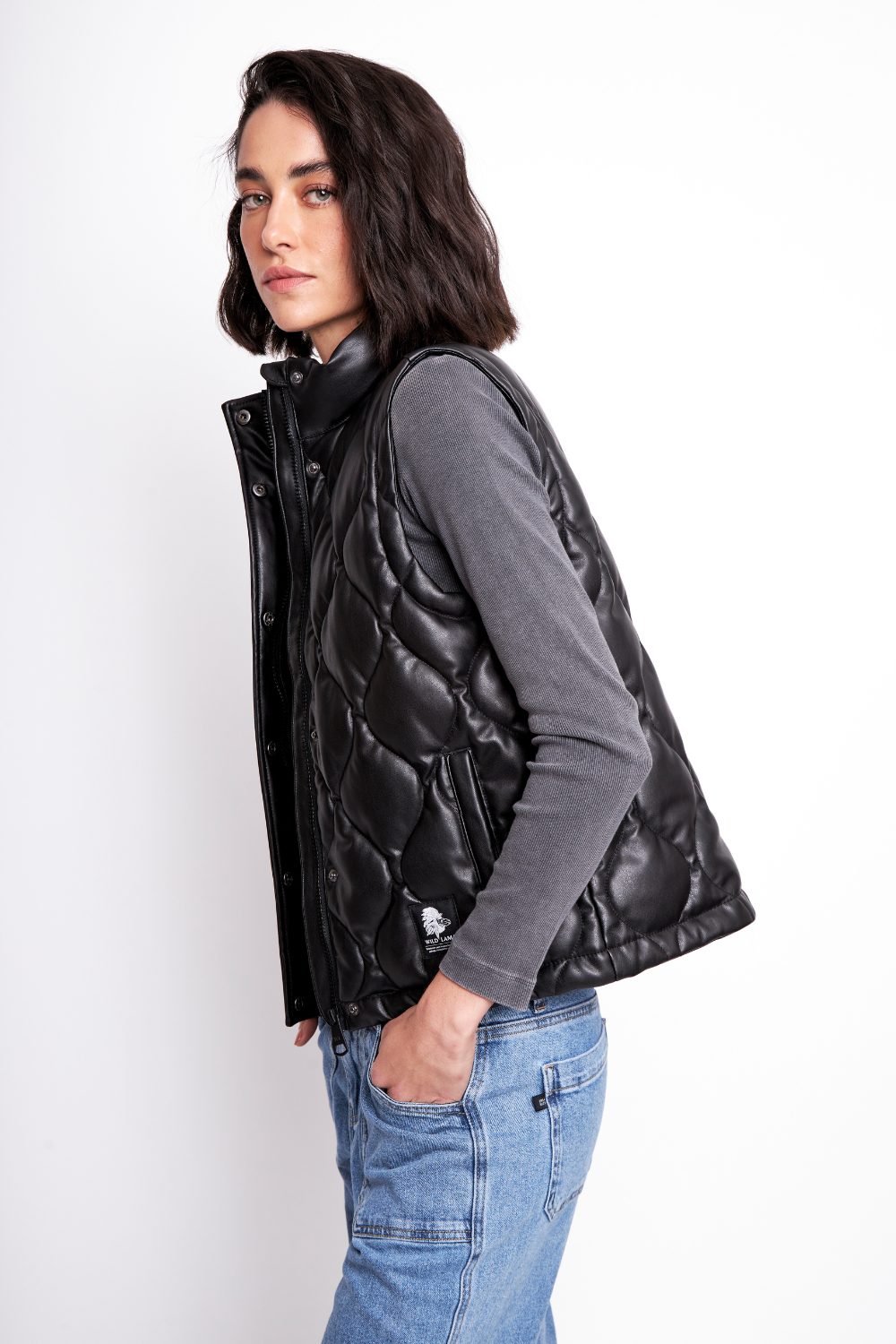 Parka Aines Reciclada Negra Mujer