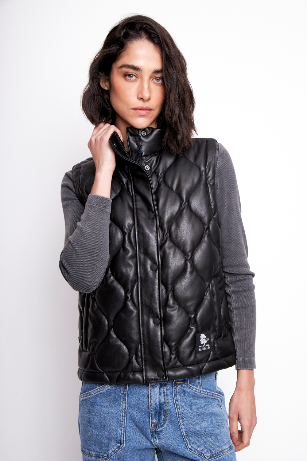 Parka Aines Reciclada Negra Mujer