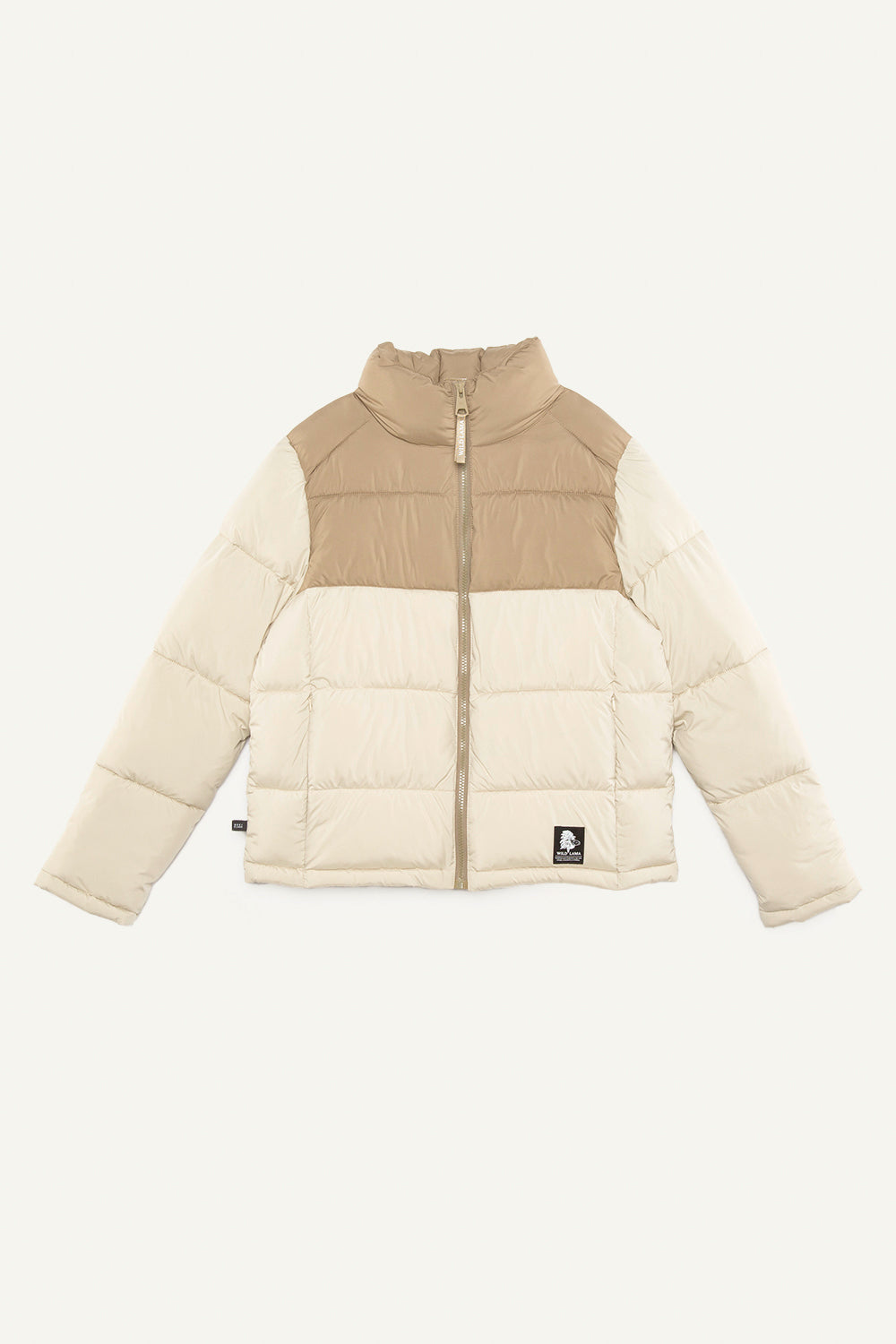 Parka Essential Reciclada Café Claro y Beige Mujer