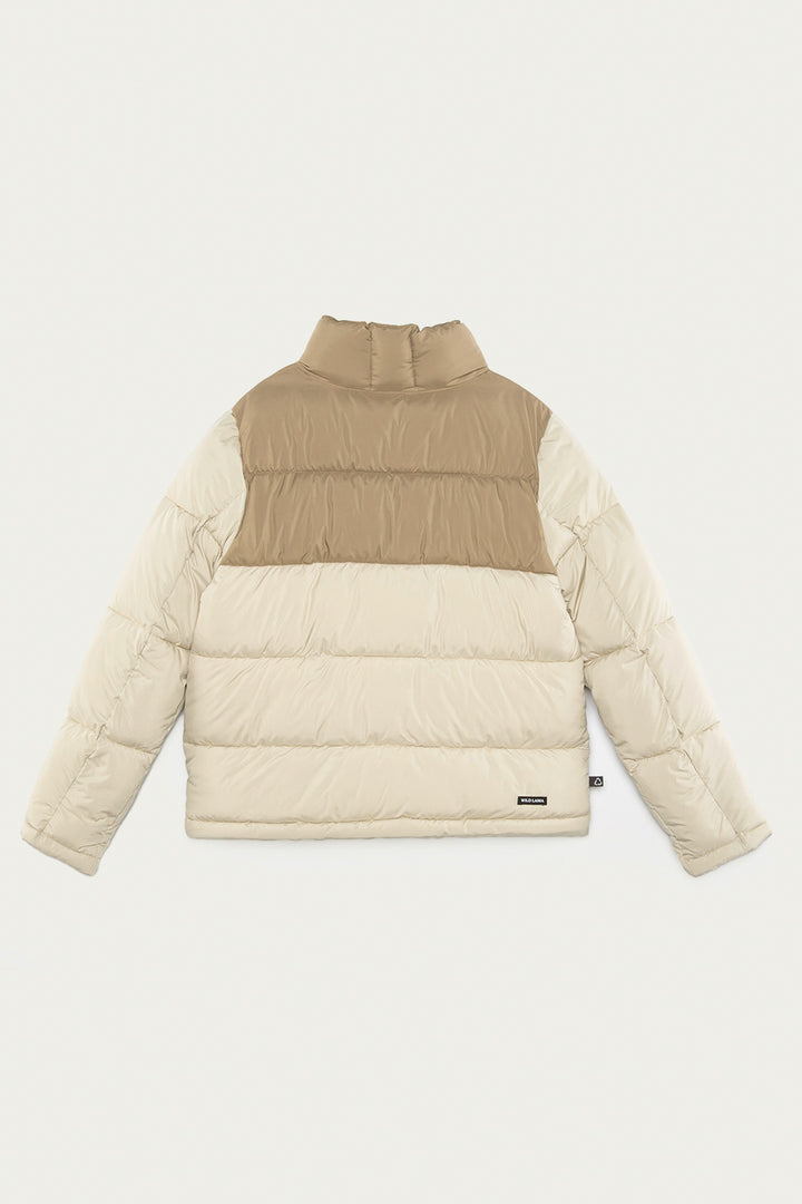 Parka Essential Reciclada Café Claro y Beige Mujer