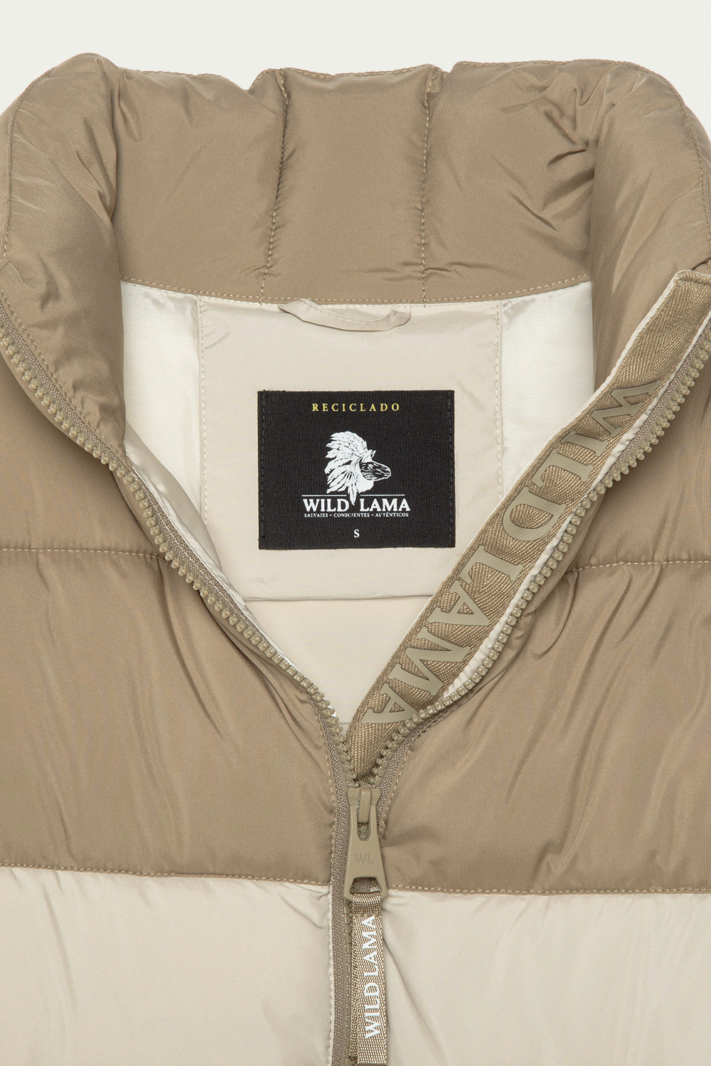 Parka Essential Reciclada Café Claro y Beige Mujer