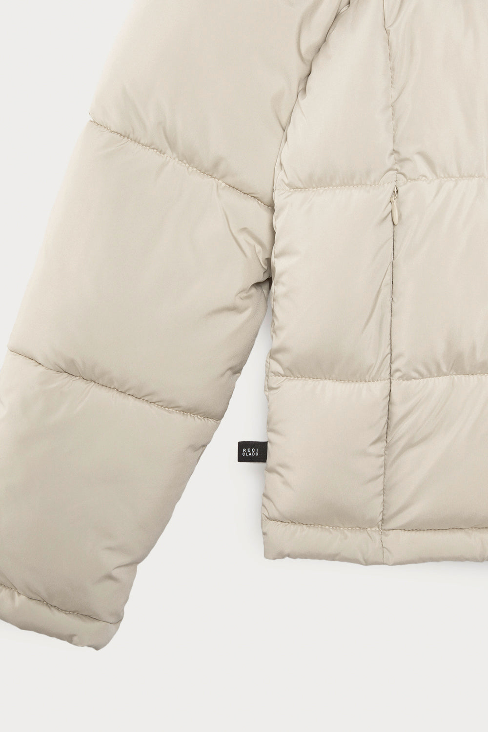 Parka Essential Reciclada Café Claro y Beige Mujer