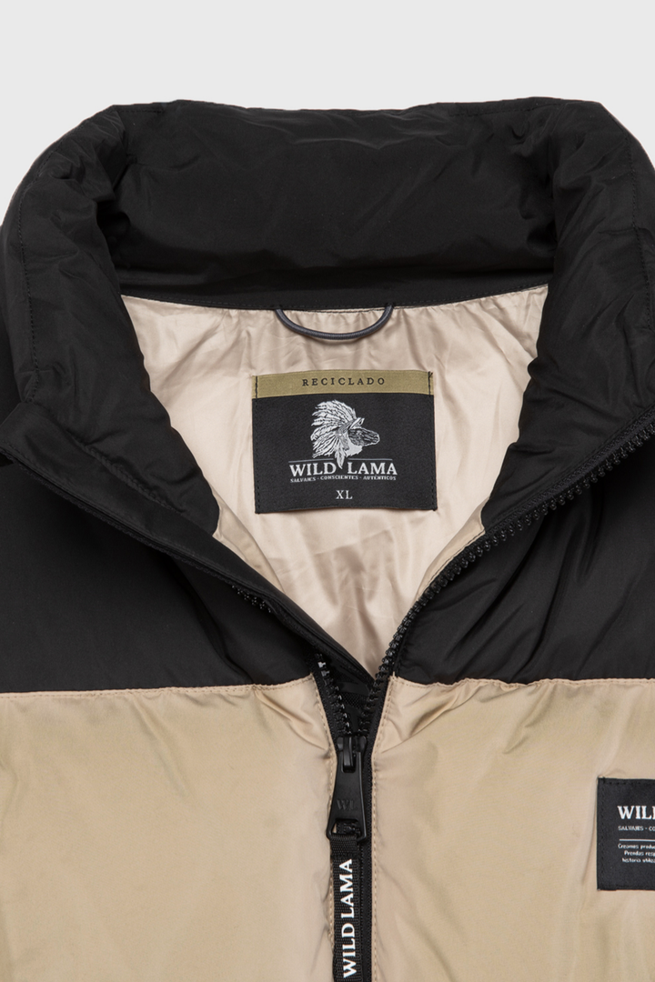 Parka Essential Reciclada Negra y Café Hombre