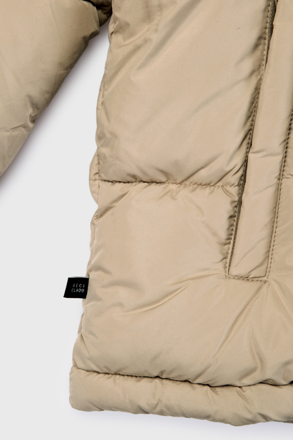Parka Essential Reciclada Negra y Café Hombre