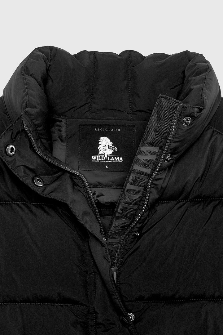Parka Essential Puffa Reciclada Negro Mujer