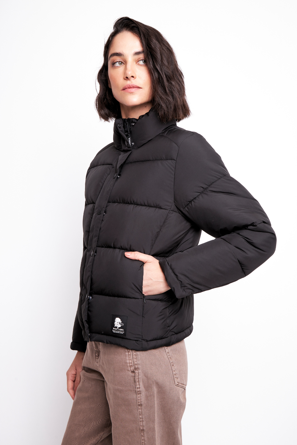 Parka Essential Puffa Reciclada Negro Mujer