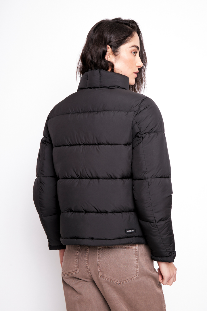 Parka Essential Puffa Reciclada Negro Mujer