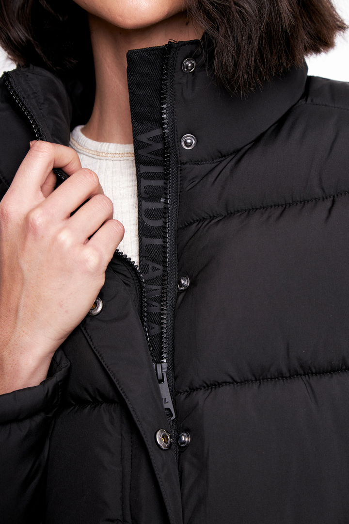 Parka Essential Puffa Reciclada Negro Mujer