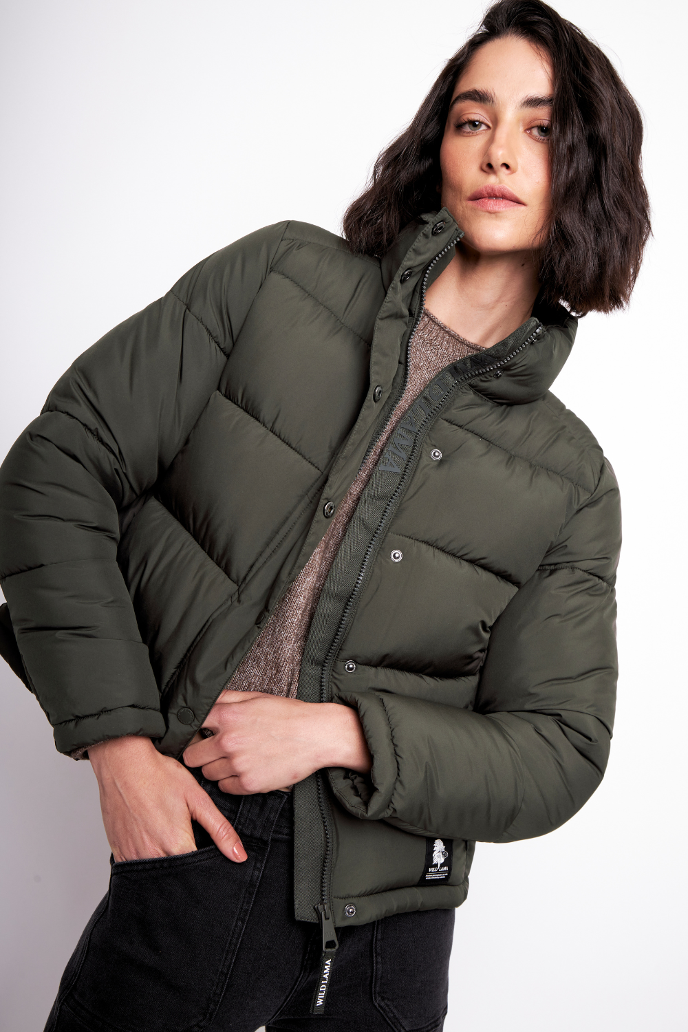 Parka Essential Reciclada Verde Mujer