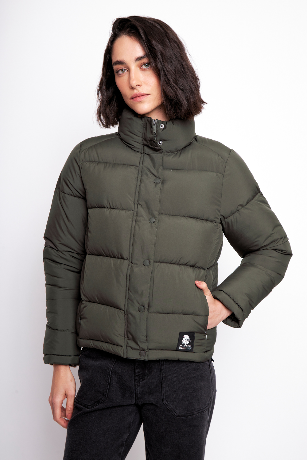 Parka Essential Reciclada Verde Mujer