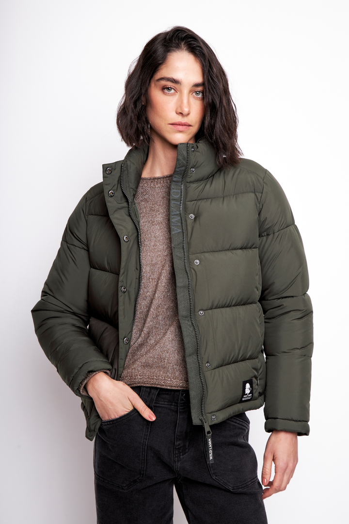 Parka Essential Reciclada Verde Mujer